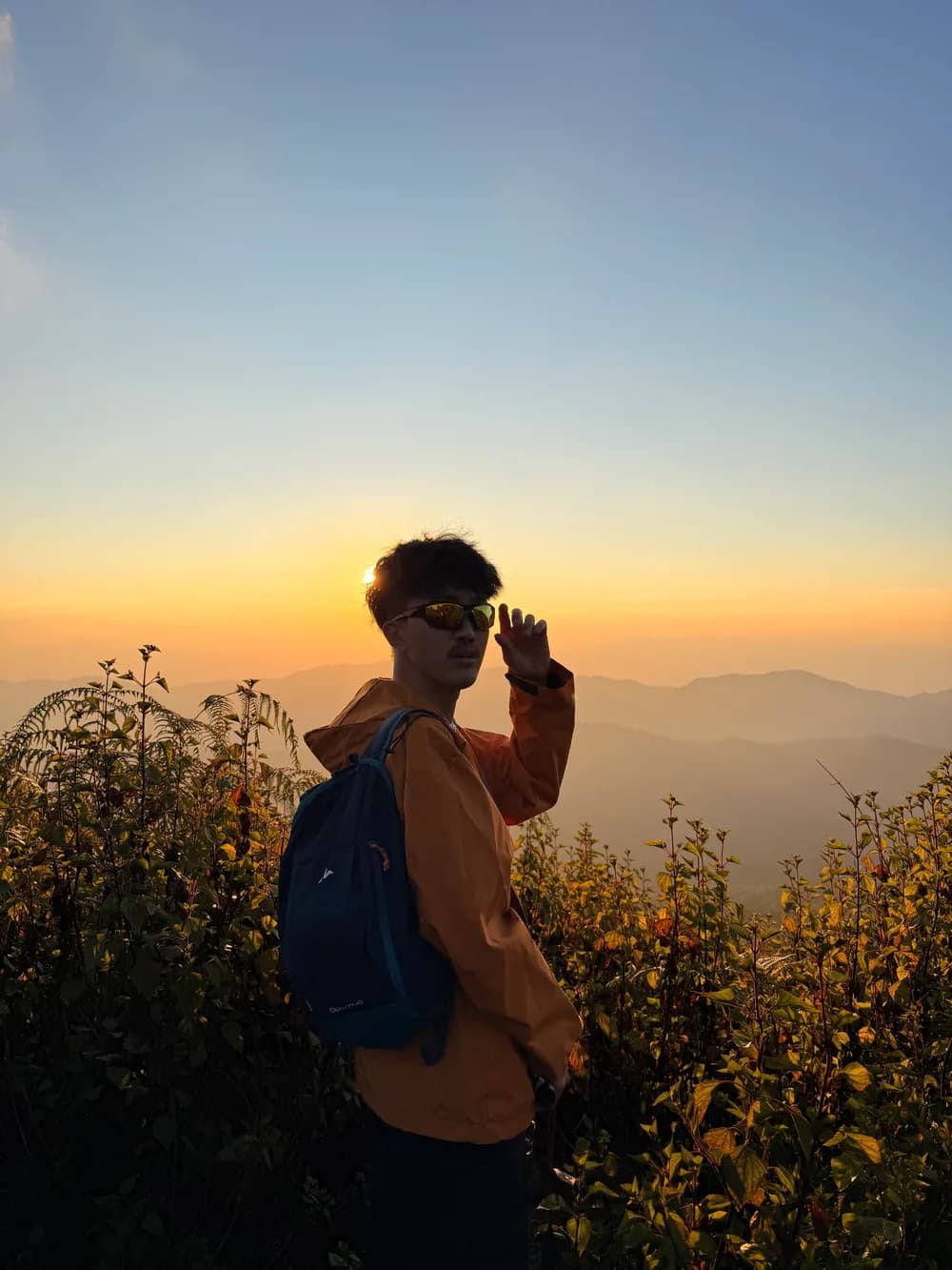 A sunset ridge